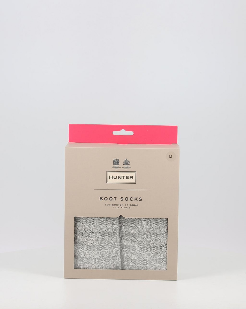 Chaussettes Hunter RECYCLED MINI CABLE BOOT TALL Gris