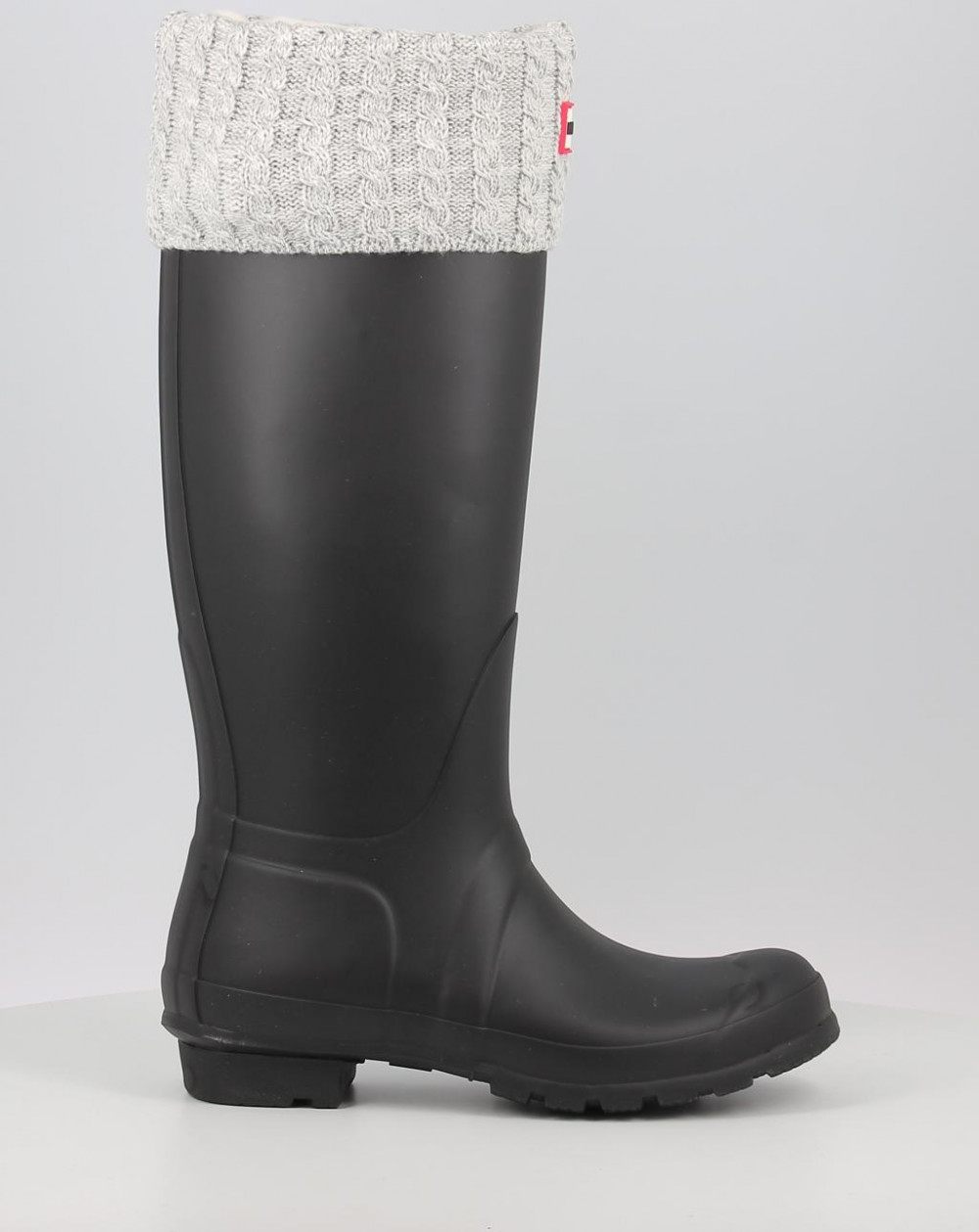 Chaussettes Hunter RECYCLED MINI CABLE BOOT TALL Gris