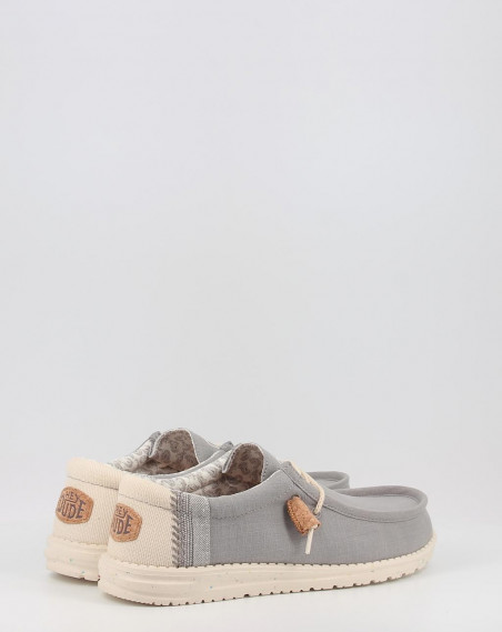 Nautiques Hey dude WALLY LINEN NATURAL Gris