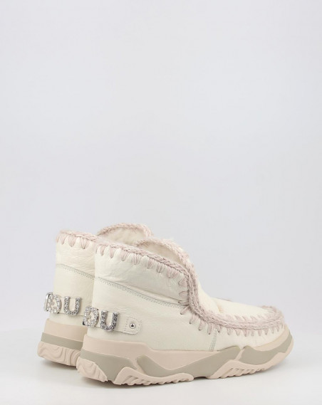 Bottines Mou ESKIMO TRAINER LOGO RHINESTONES WXWHI Blanc