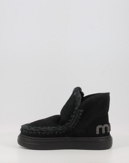 Bottines Mou ESKIMO SNEAKER BOLD GLITTER LOGO BKBK Noir