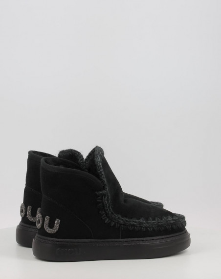 Bottines Mou ESKIMO SNEAKER BOLD GLITTER LOGO BKBK Noir