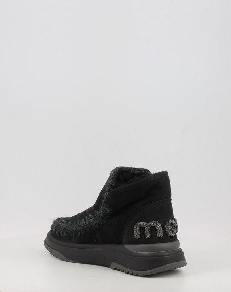 Bottines Mou ESKIMO JOGGER GLITTER LOGO BKBK Noir