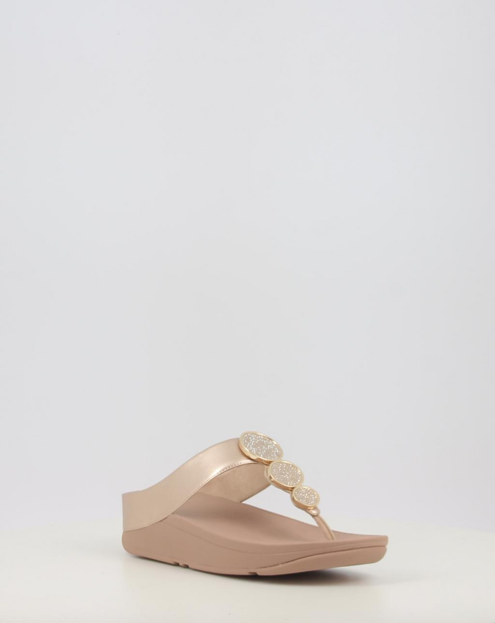 HALO BEAD CIRCLE METALLIC TOE POST SANDALS