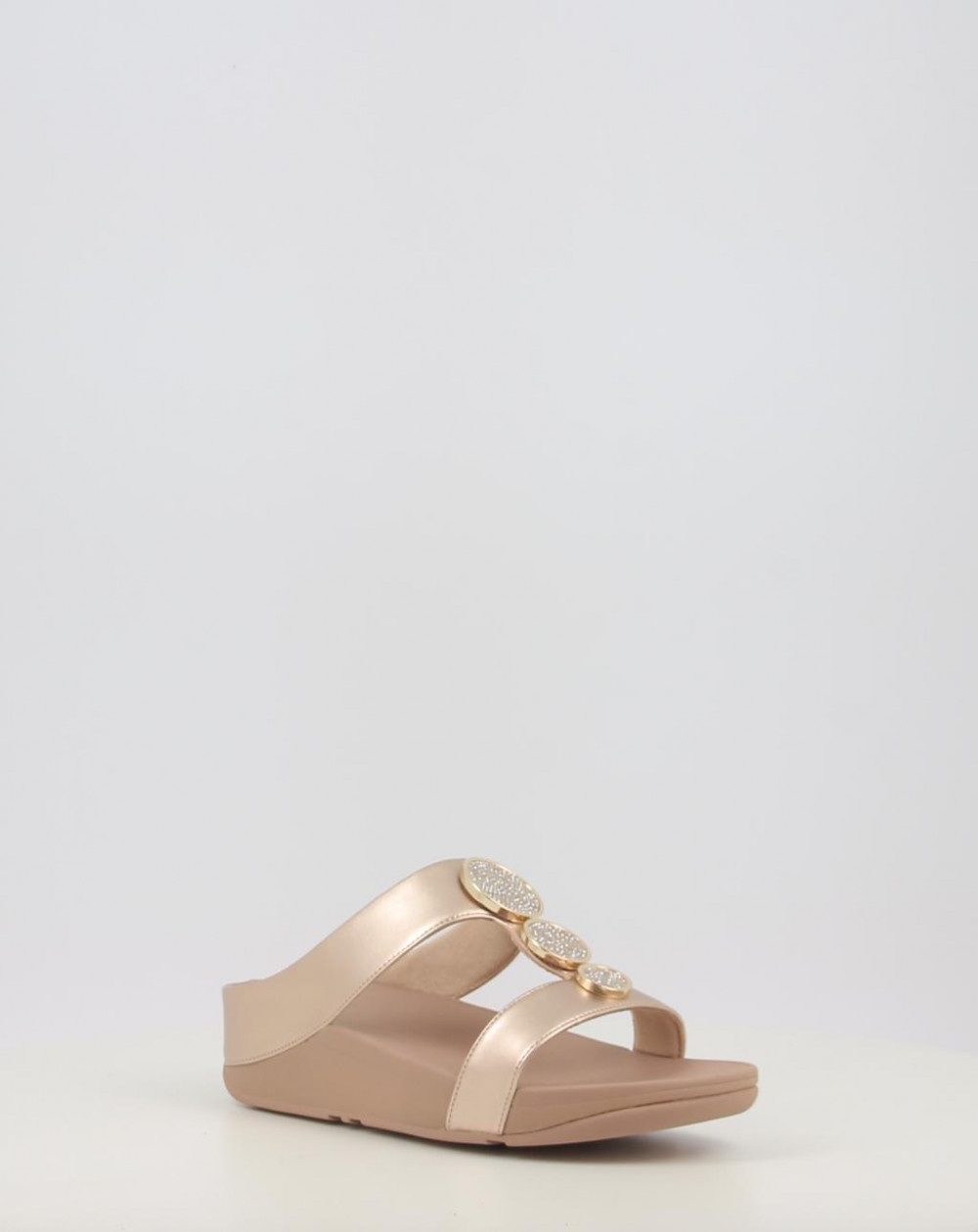 HALO BEAD CIRCLE METALLIC TOE POST SANDALS
