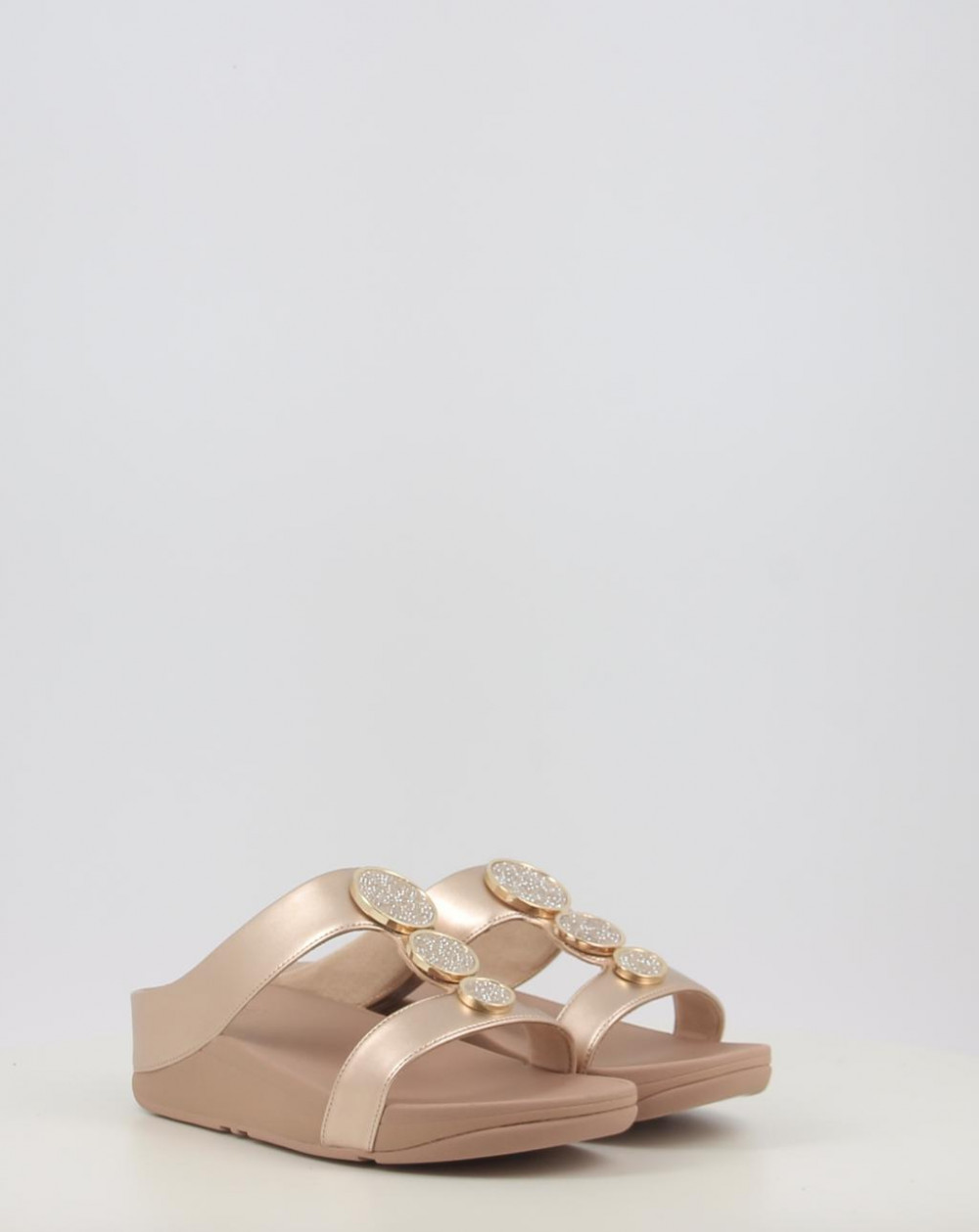 HALO BEAD CIRCLE METALLIC TOE POST SANDALS