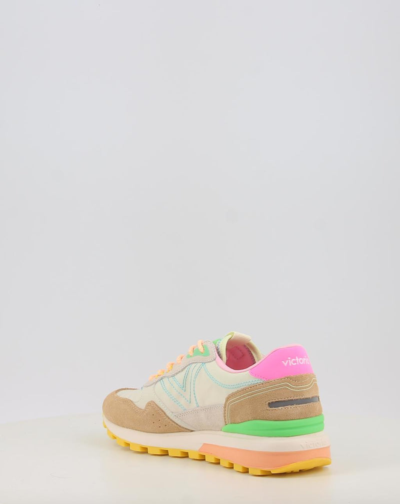 Baskets VICTORIA LUNA NYLON & SERRAJE MULTICOLOR 1156114 beige