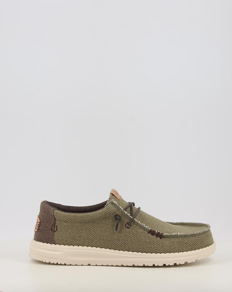 Chaussures bateau HEY DUDE WALLY BRAIDED vert