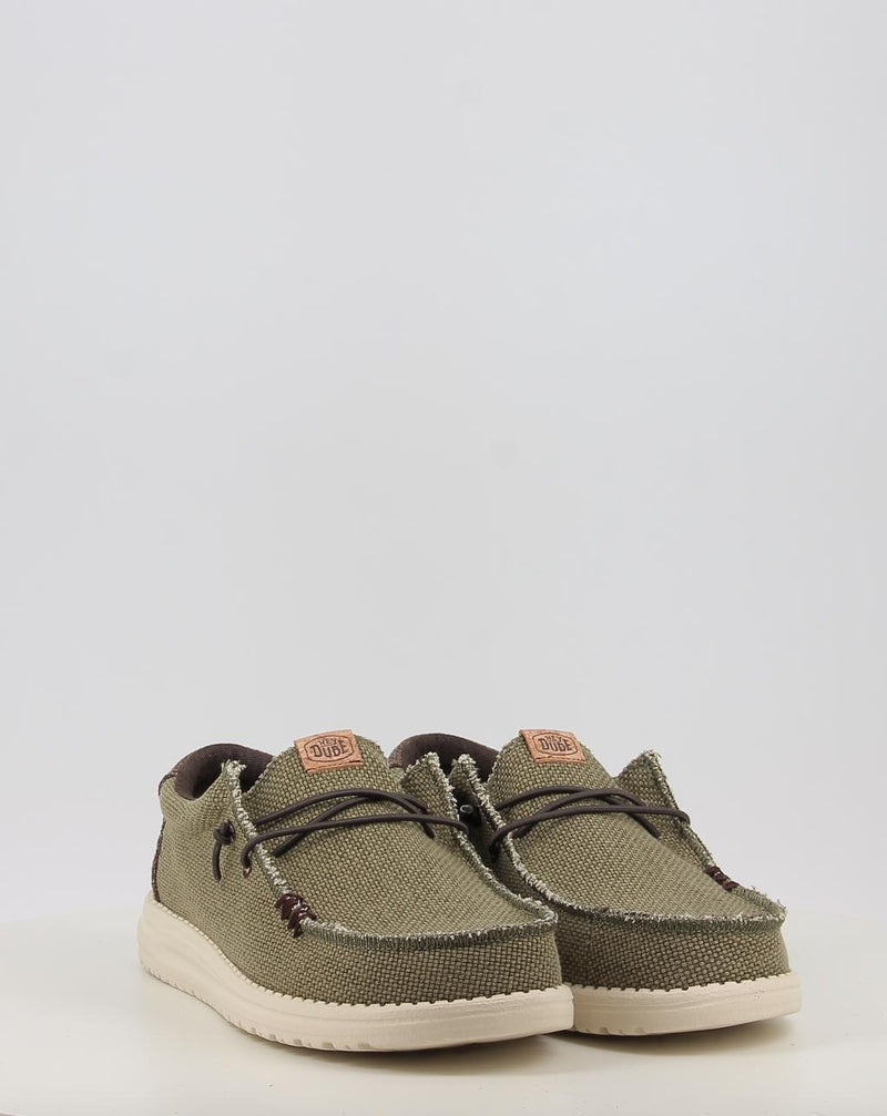 Chaussures bateau HEY DUDE WALLY BRAIDED vert