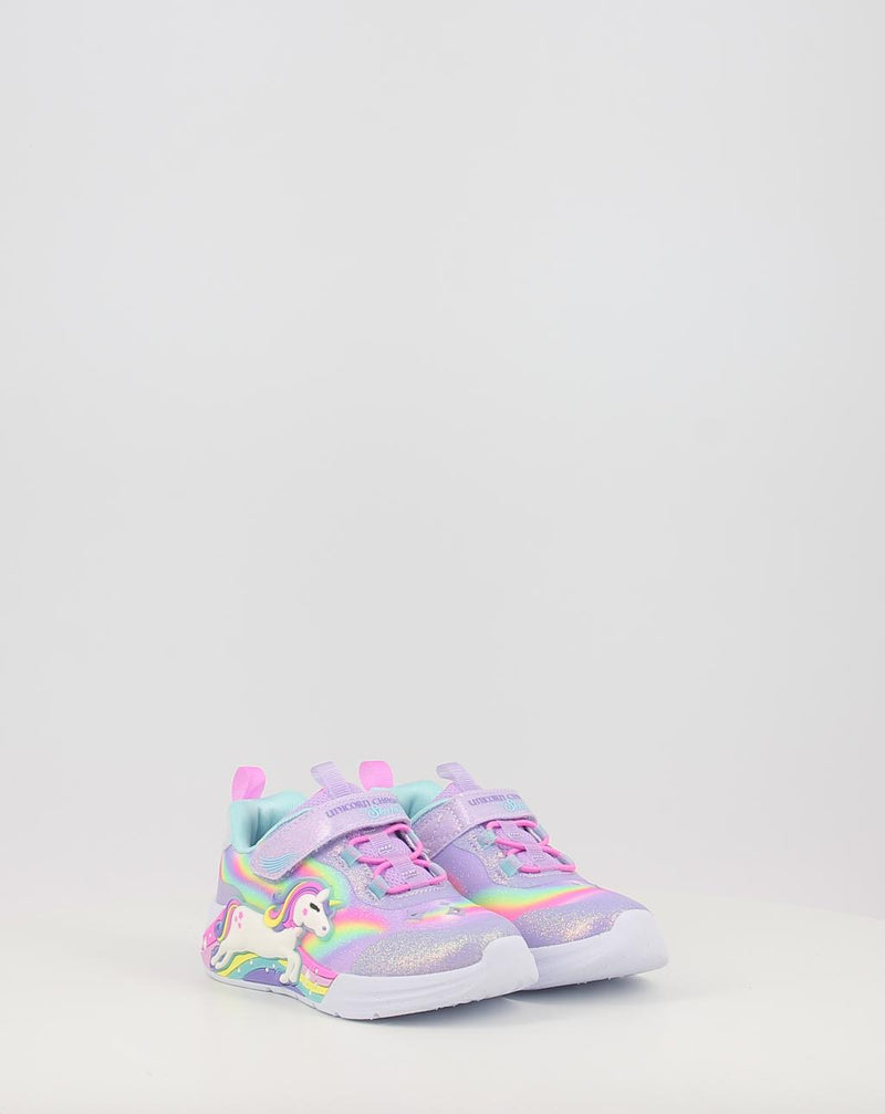 Zapatillas SKECHERS S-LIGHTS UNICORN CHASER morado