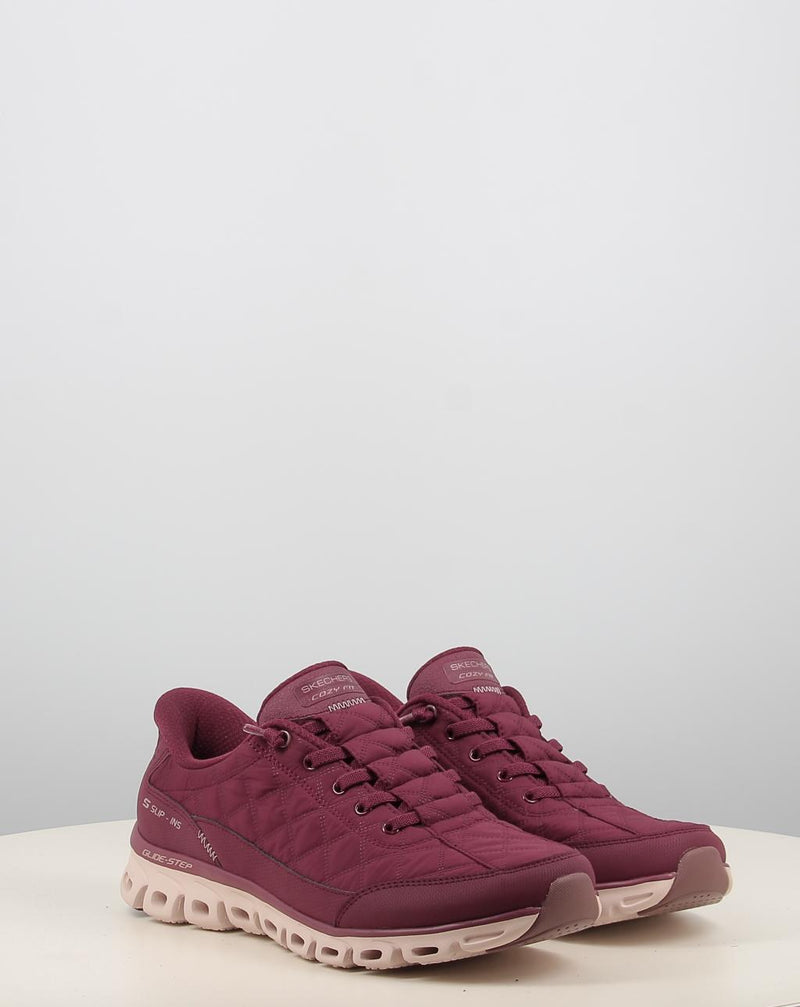 Zapatillas SKECHERS SLIP-INS: GLIDE-STEP - COZY FIT granate