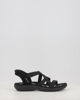 Sandales SKECHERS SLIP-INS: REGGAE SLIM - STRETCH 163460 noir