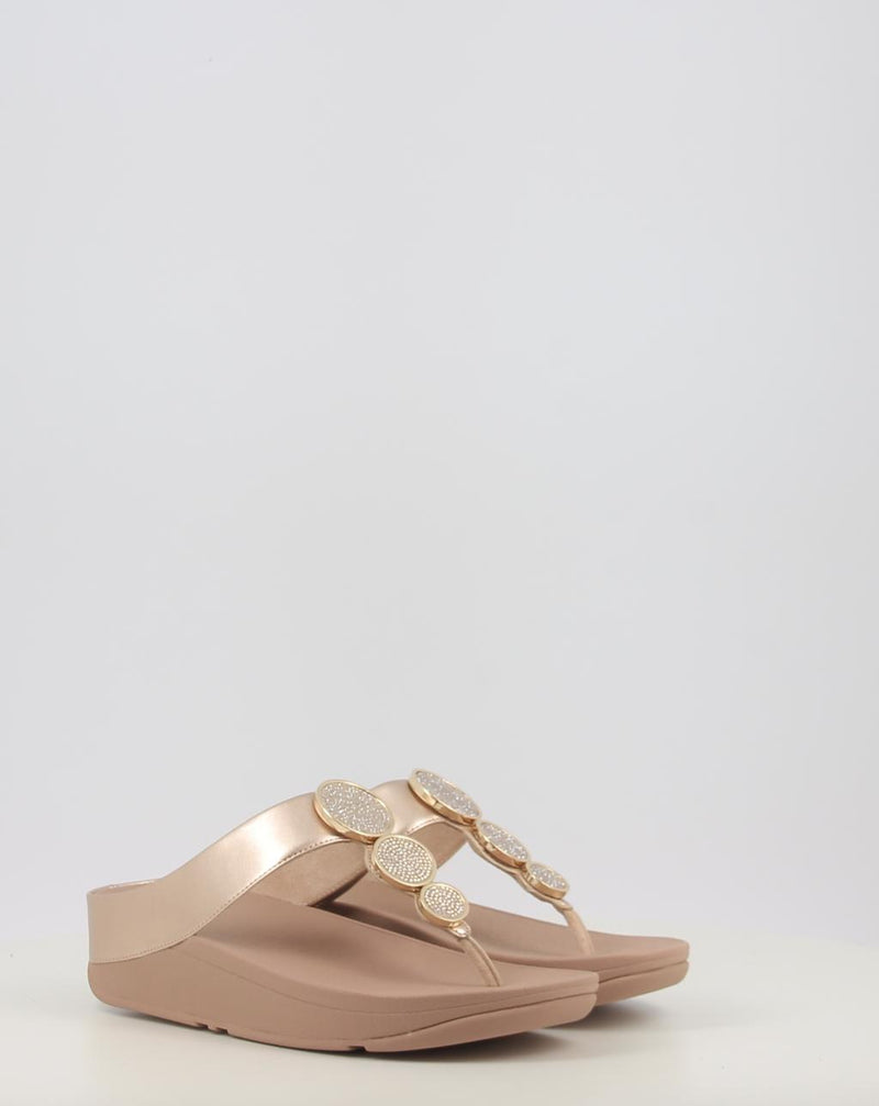 Sandales FITFLOP HALO BEAD-CIRCLE METALLIC TOE-POST SANDALS métallisé
