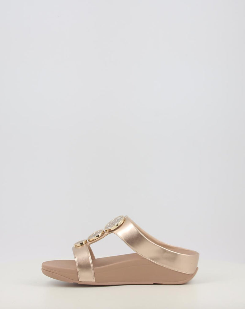 Sandales FITFLOP HALO BEAD-CIRCLE METALLIC TOE-POST SANDALS métallisé