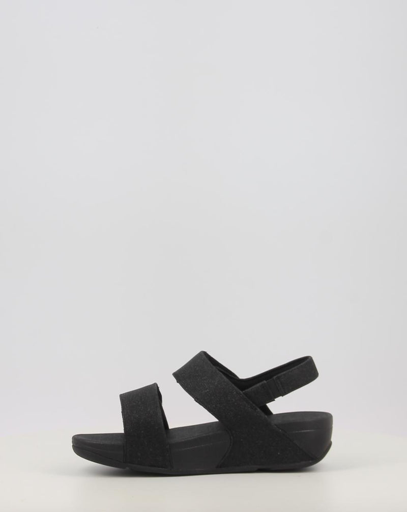 Sandales FITFLOP LULU ADJUSTABLE SHIMMERLUX BACK-STRAP SANDALS noir