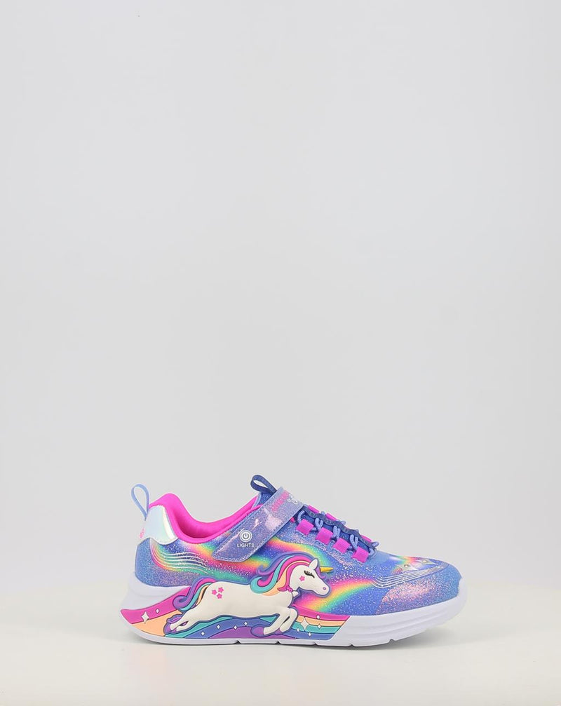 Baskets SKECHERS S-LIGHTS UNICORN CHASER 302298N-L bleu