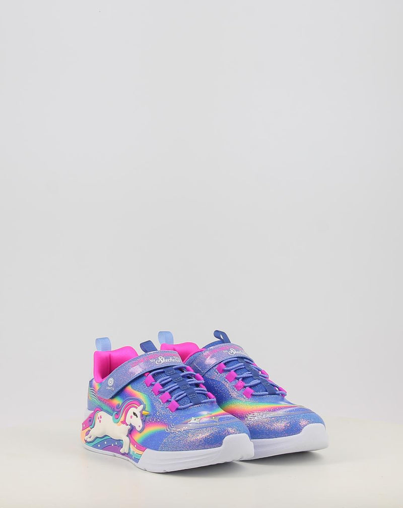 Baskets SKECHERS S-LIGHTS UNICORN CHASER 302298N-L bleu