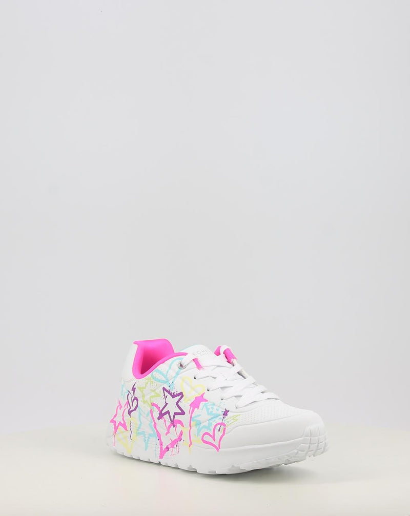 Baskets SKECHERS UNO LITE- EASY ZIP 310391L blanc