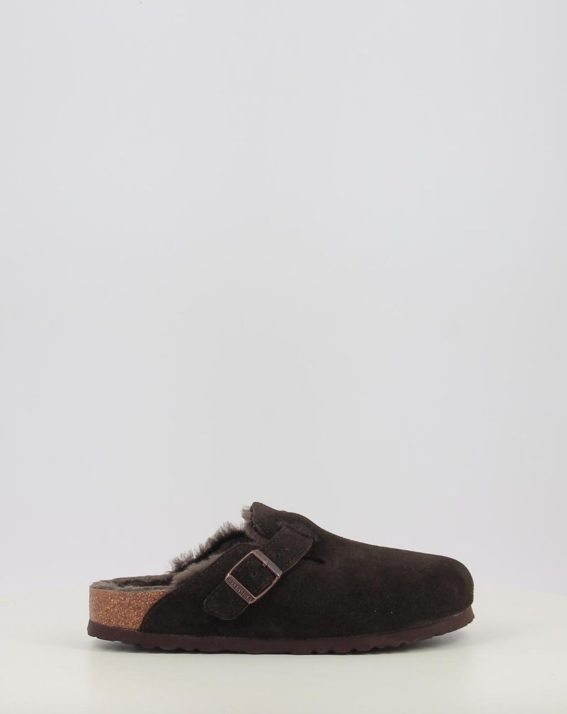 Zuecos BIRKENSTOCK BOSTON SHEARLING LEVE TAUPE LAF marrón