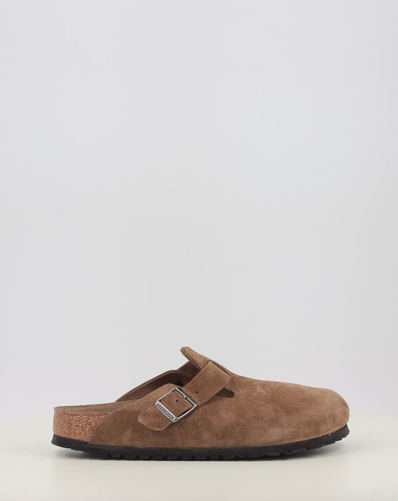 Sabots BIRKENSTOCK BOSTON SFB LEVE DARK TEA TONAL FB cuir