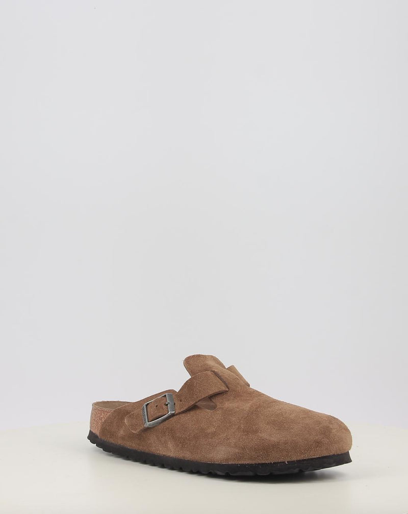 Sabots BIRKENSTOCK BOSTON SFB LEVE DARK TEA TONAL FB cuir