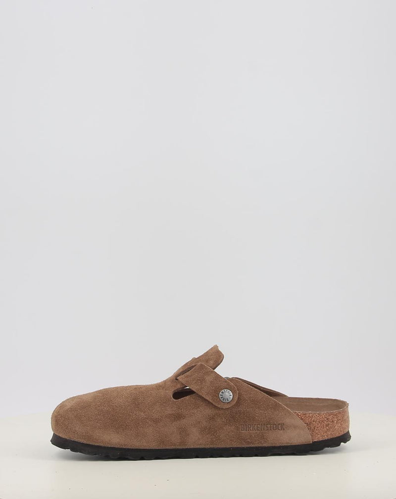 Sabots BIRKENSTOCK BOSTON SFB LEVE DARK TEA TONAL FB cuir