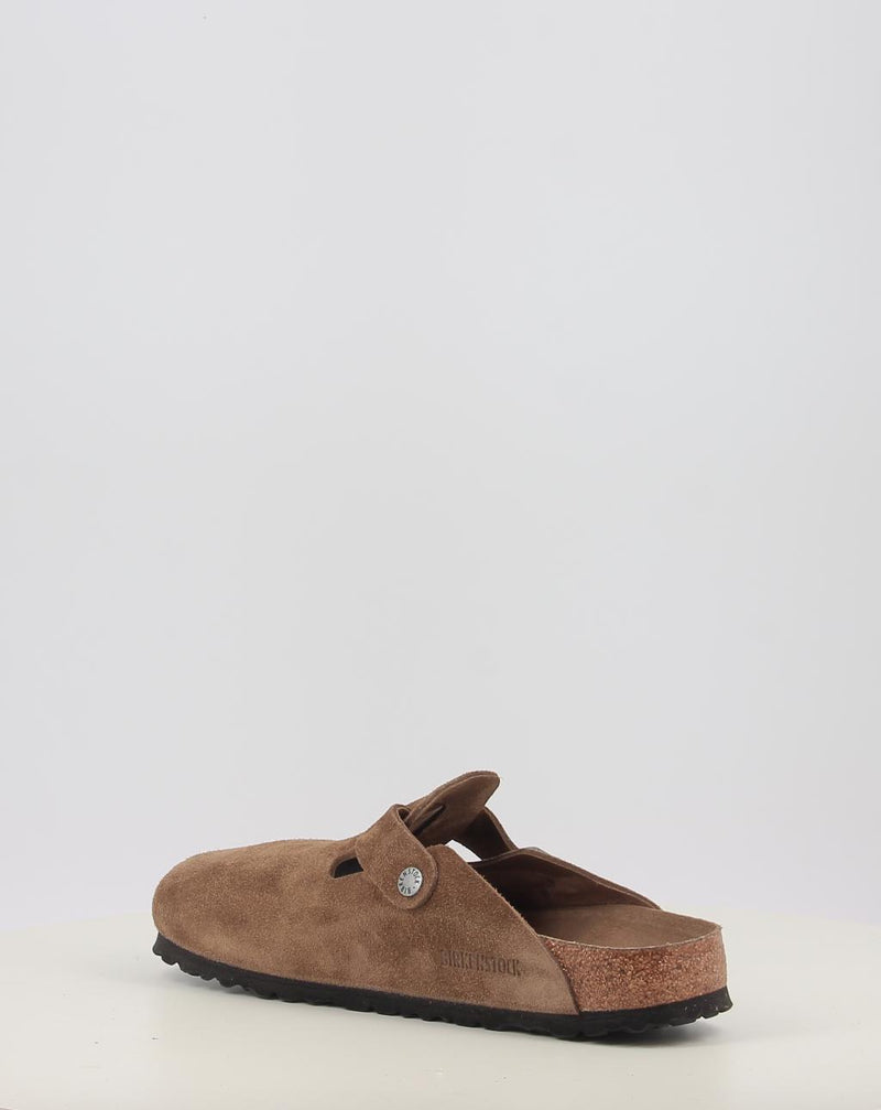 Sabots BIRKENSTOCK BOSTON SFB LEVE DARK TEA TONAL FB cuir