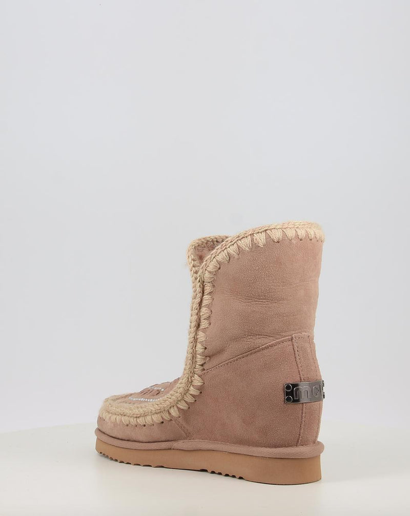 Bottes MOU ESKIMO INNER WEDGE SHORT STRAS beige