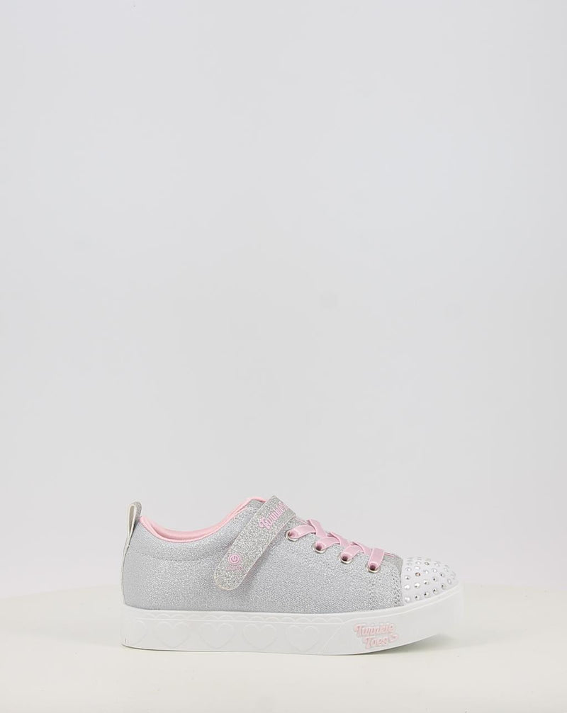 Baskets SKECHERS TWINKLE TOES: HEART STEPS - SHIMMER 314620L argent