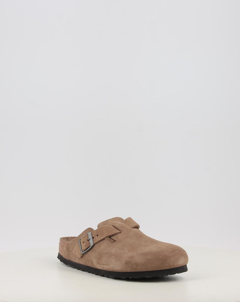 Sabots BIRKENSTOCK BOSTON SFB LEVE DARK TEA TONAL FB cuir