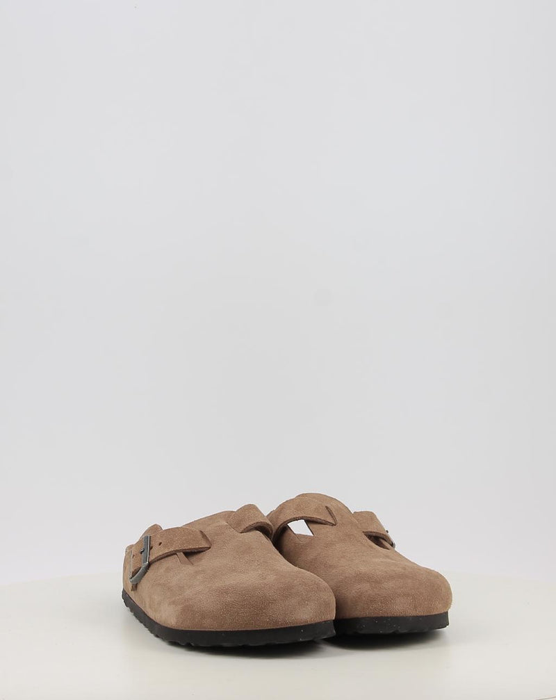 Sabots BIRKENSTOCK BOSTON SFB LEVE DARK TEA TONAL FB cuir
